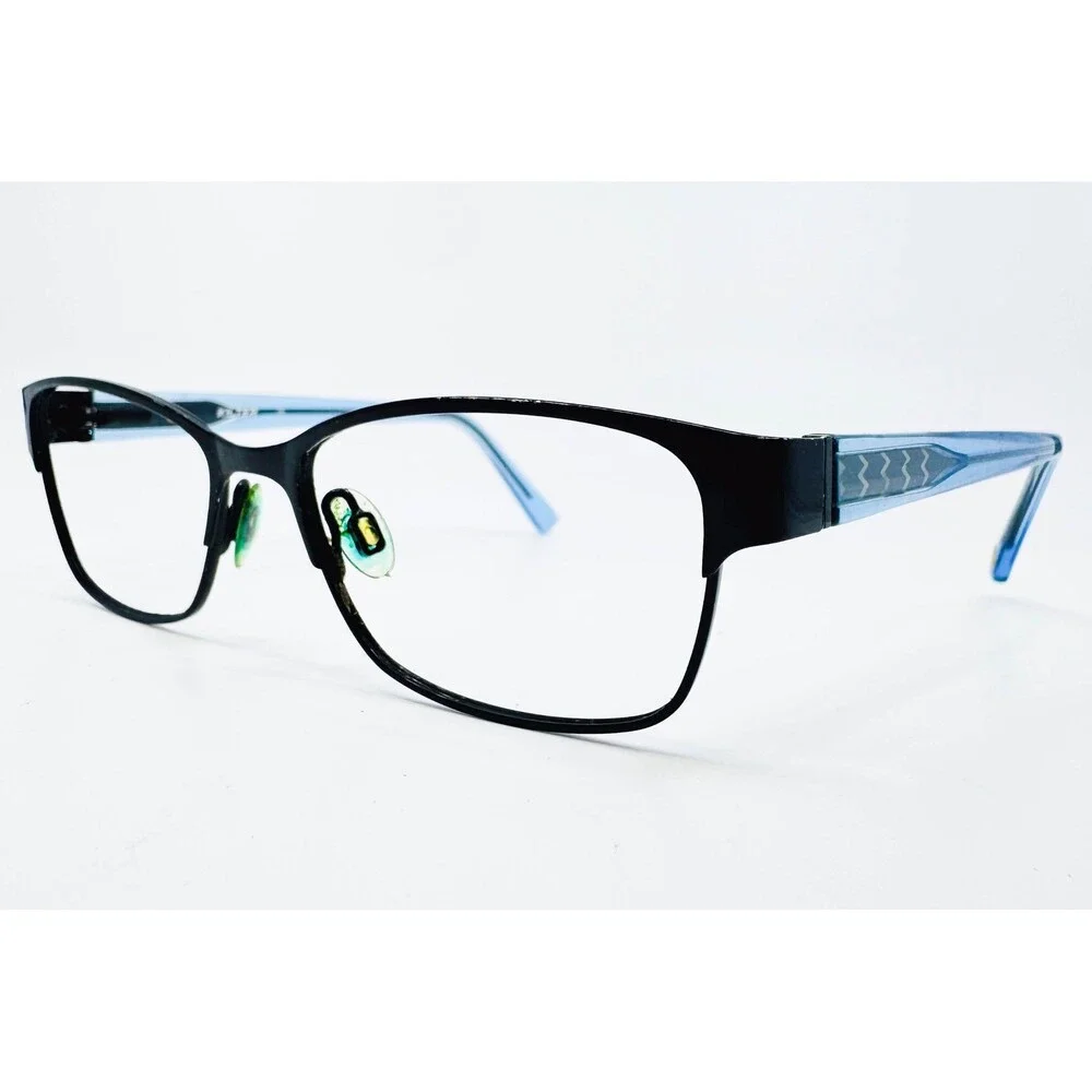 Kilter Eyeglasses Frames Womens Black Blue K5003 001 49-15-135 Full Rim Eyewear